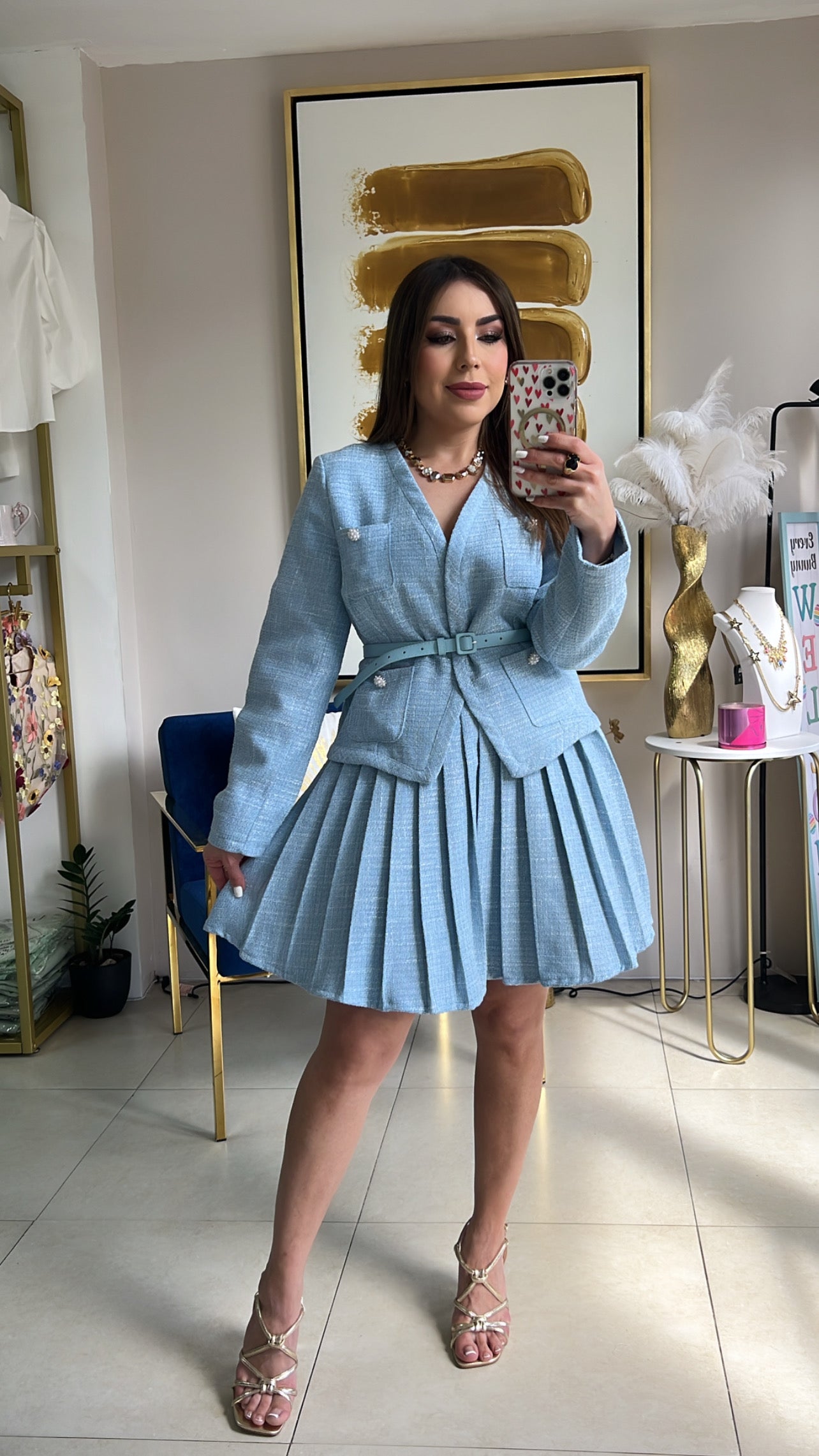 Tweet Skirt Set