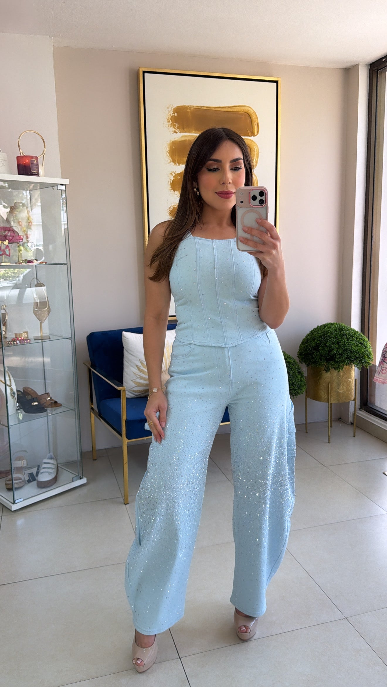 Blue Glitter Barrel Set