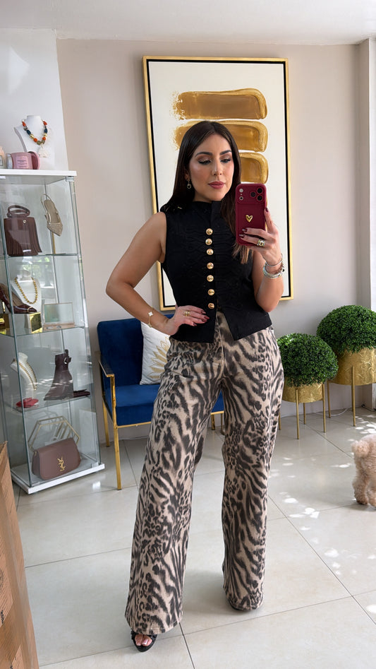 Animal Print Jean