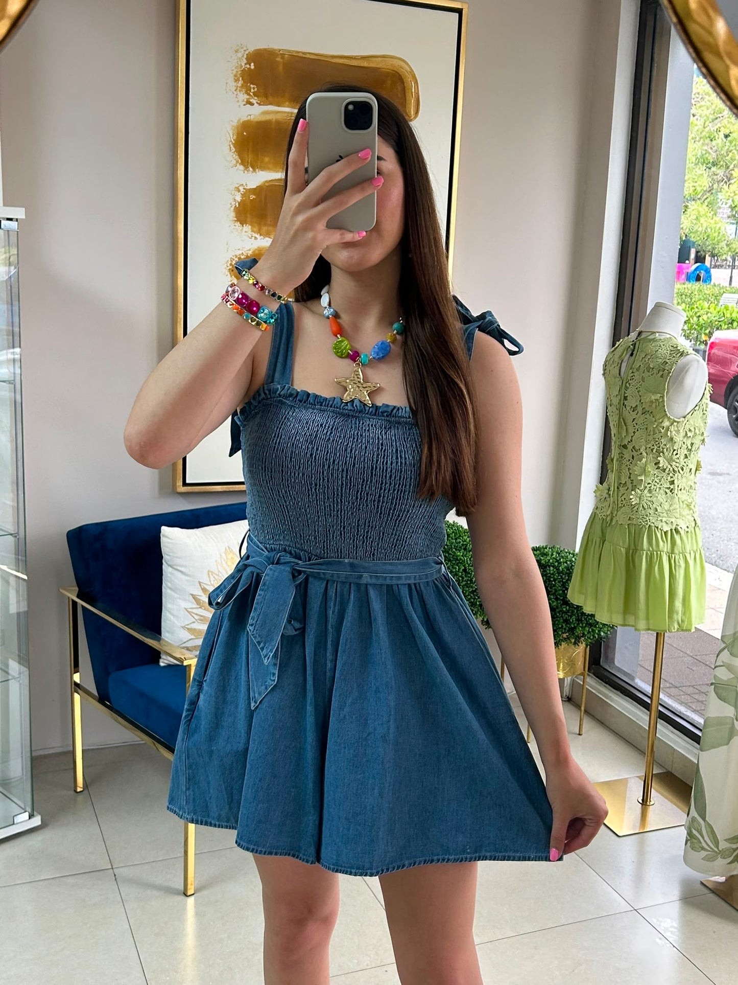 Denim Romper