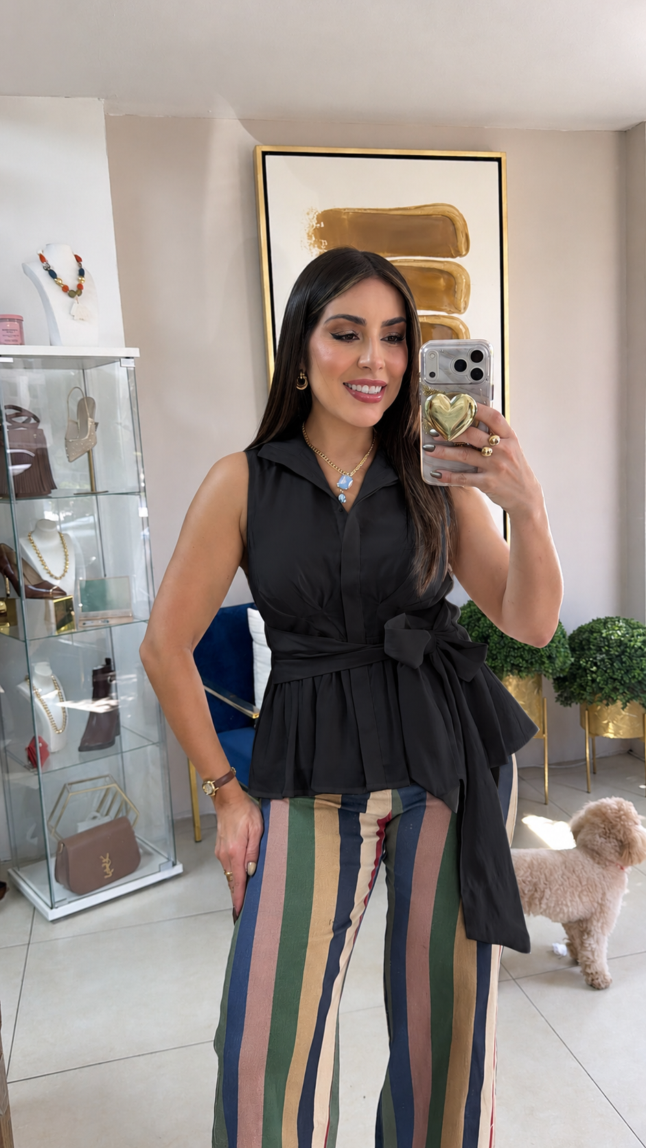 Black Peplum Top