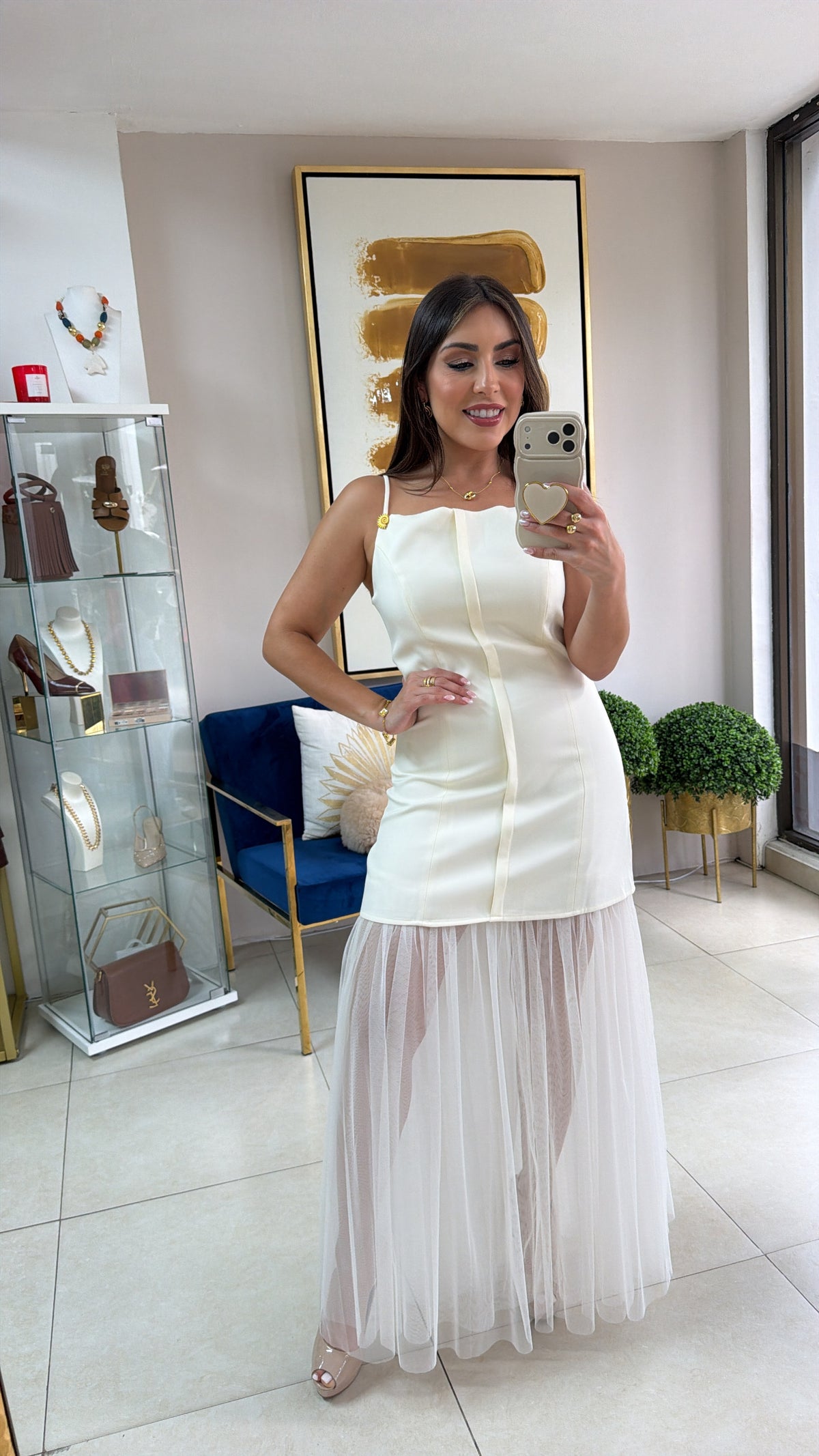 Cream Long Dress
