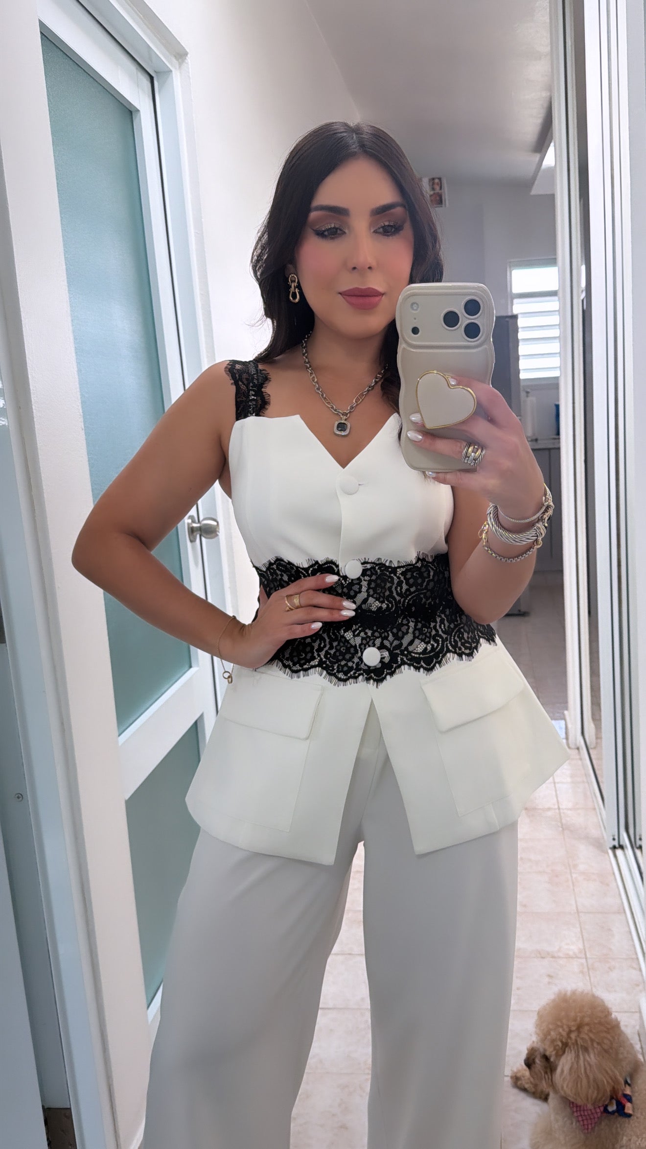 White and Lace Set