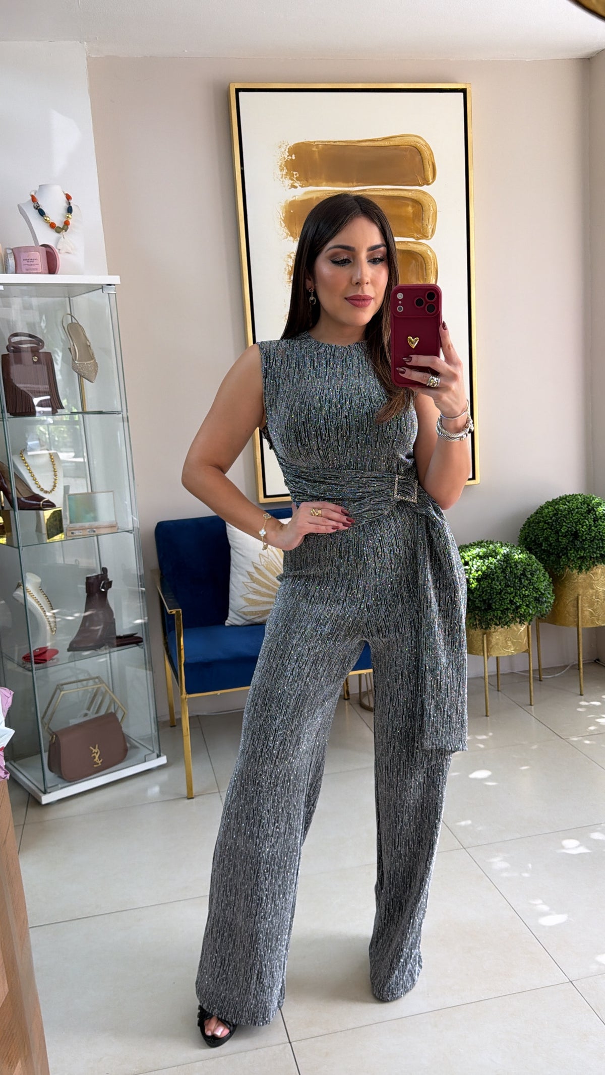 Silver Glitter Jumpsuit