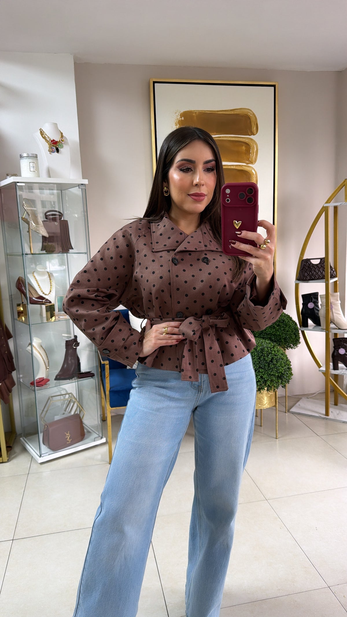 Brown Polkadots Jacket