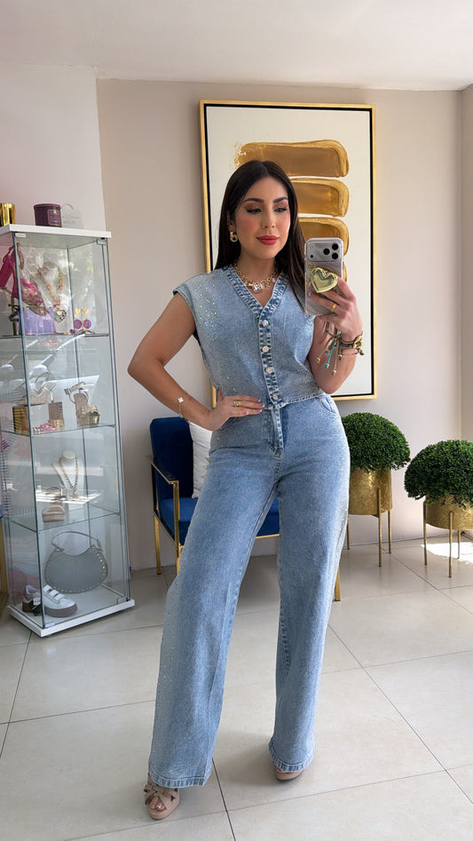 Glitter Ombre Denim Set