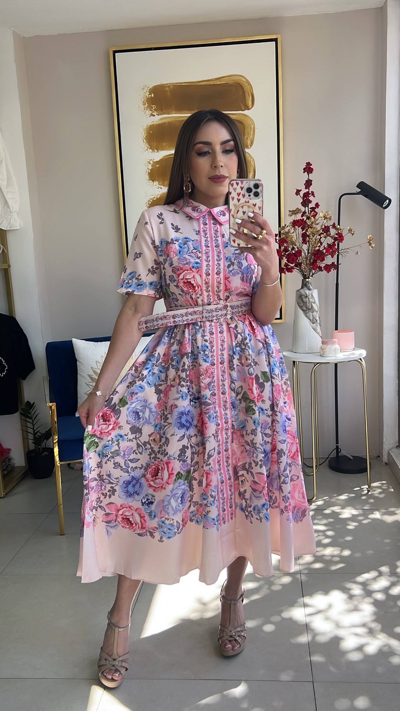 Pink Floral Dress