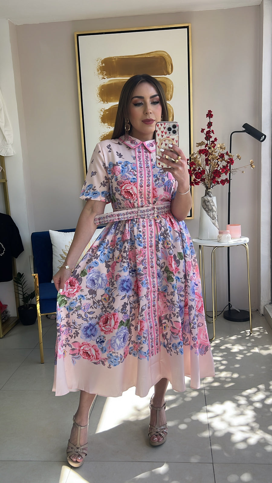 Pink Floral Dress
