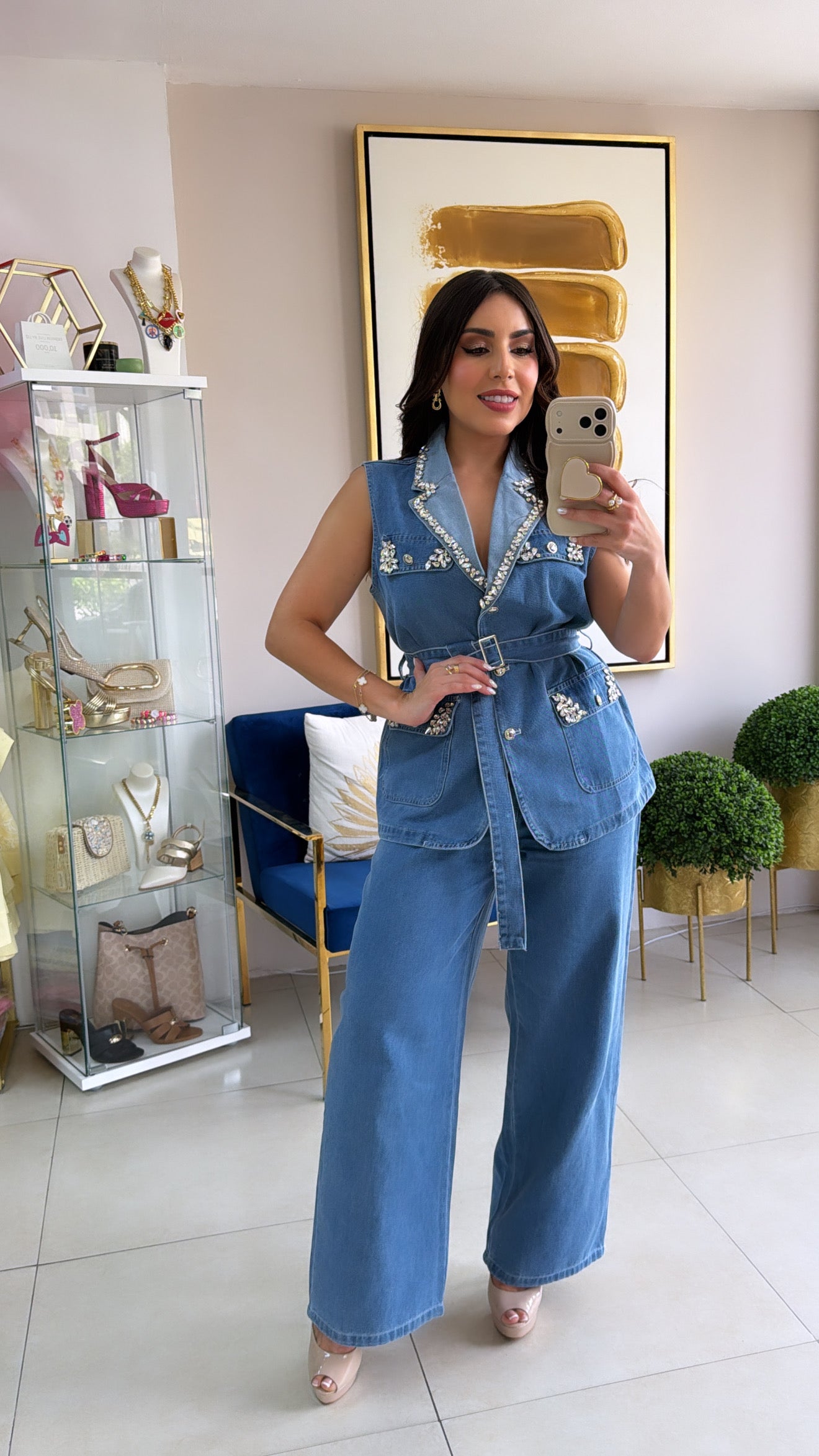 Two Tones Denim Set