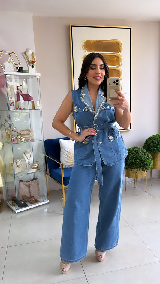 Two Tones Denim Set