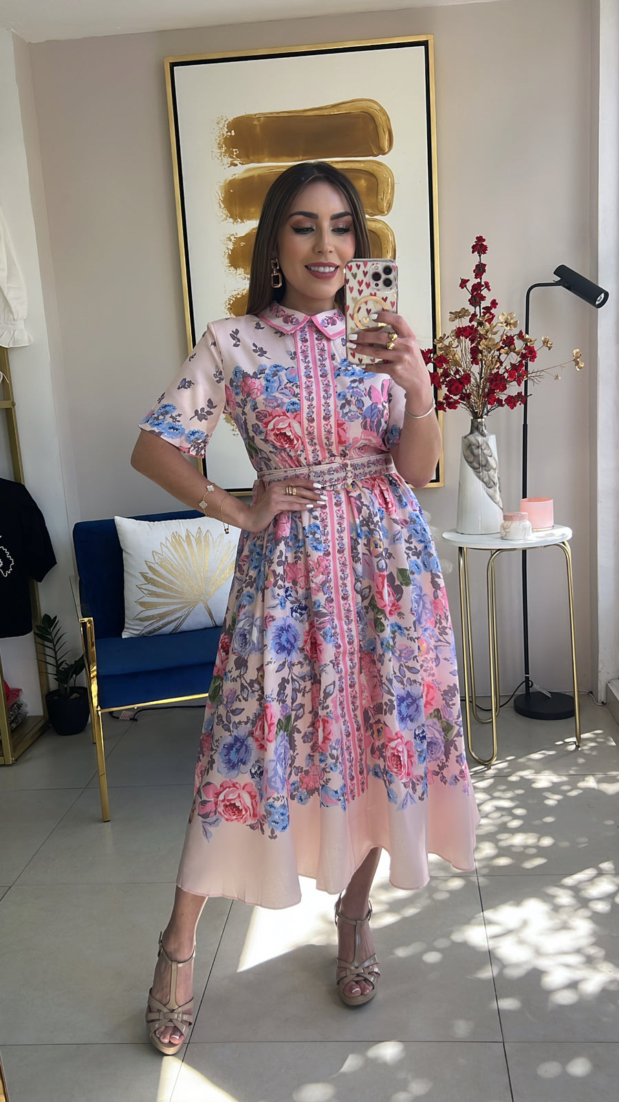 Pink Floral Dress