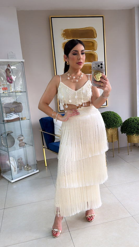 Fringes & Pearls Dress