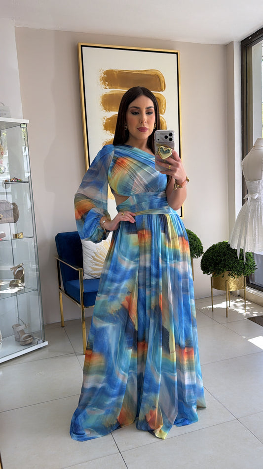 One Shoulder Maxi Dress