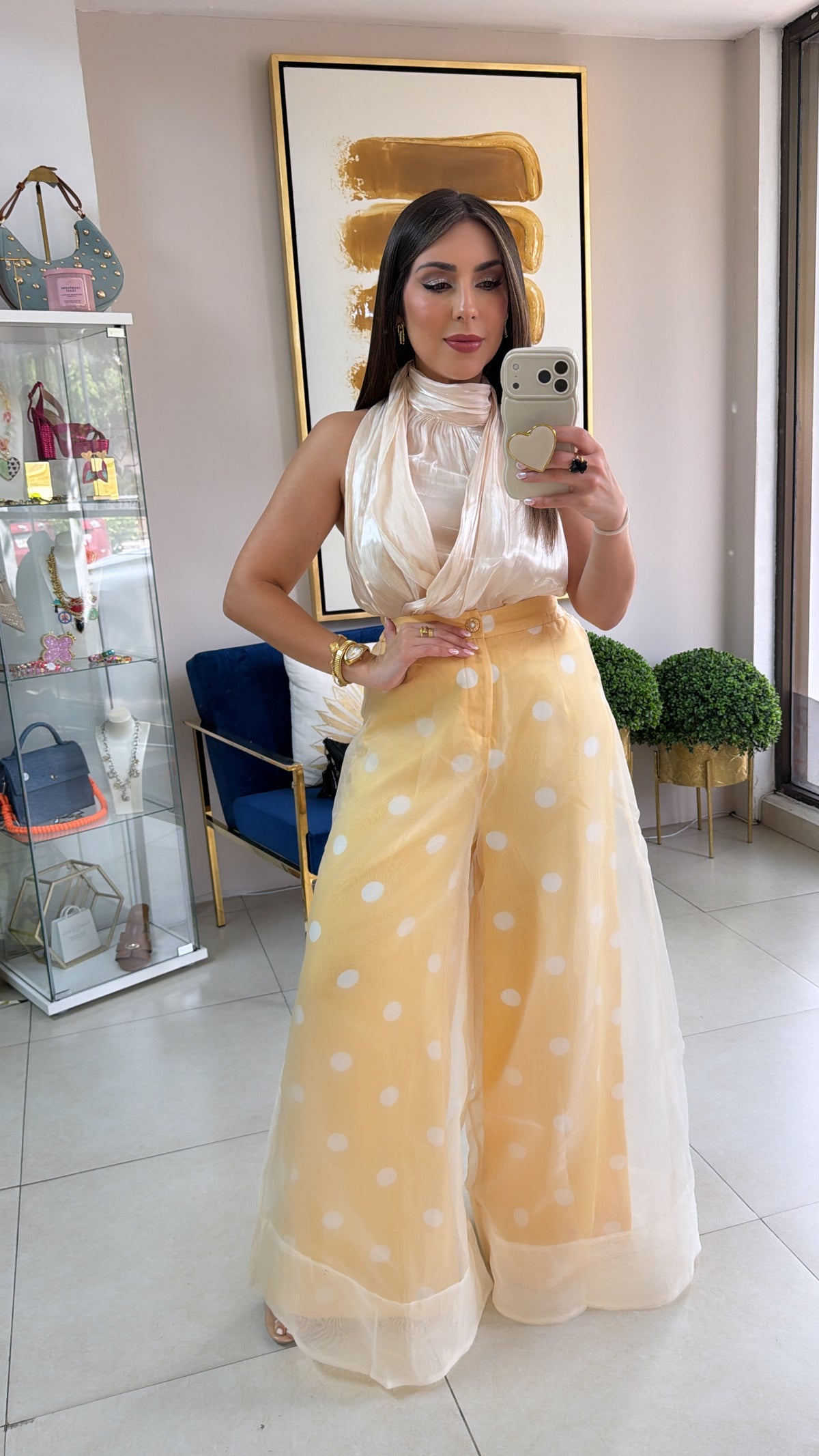 Yellow Polka Palazzo Pants