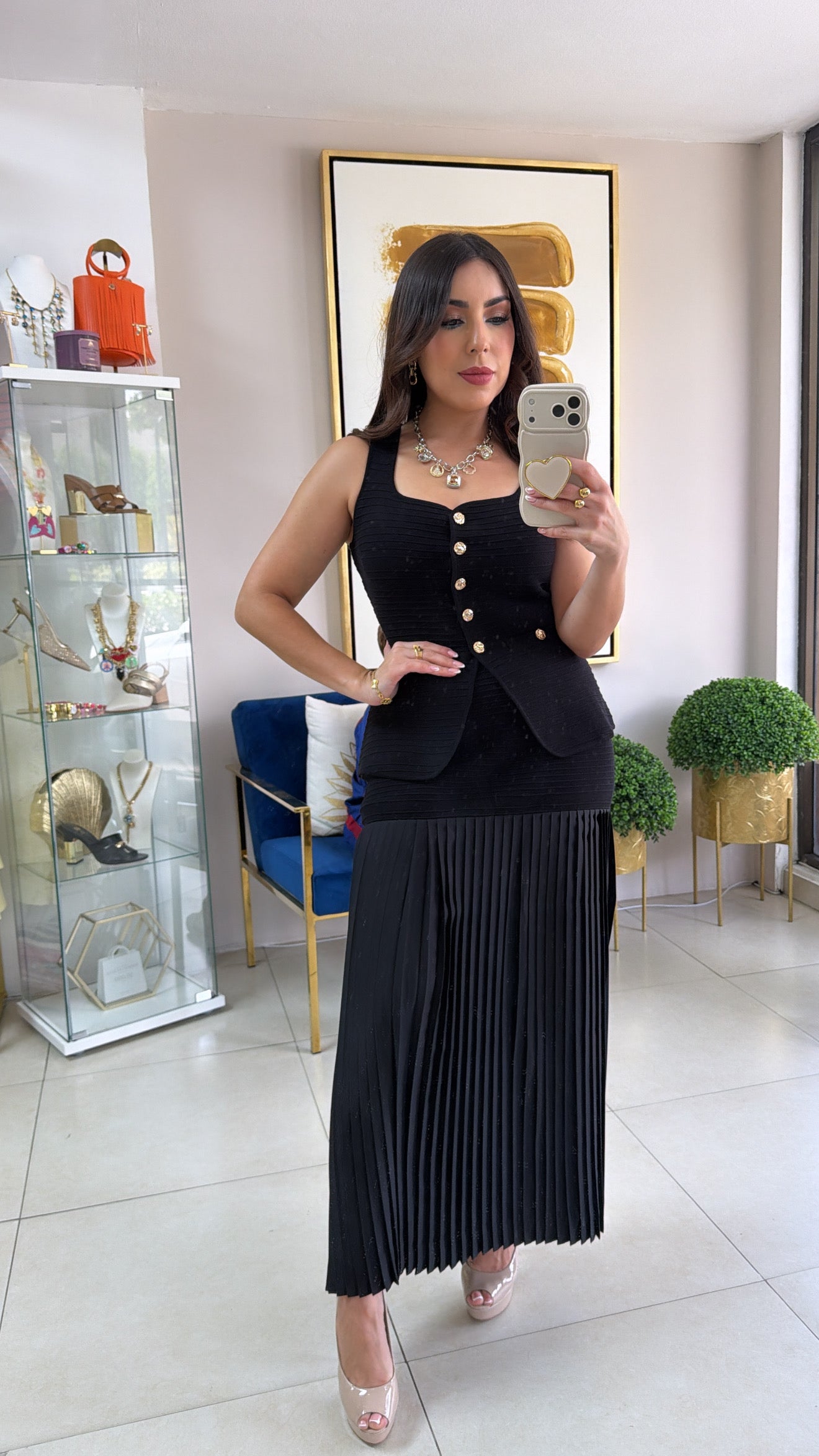 Black Skirt Set