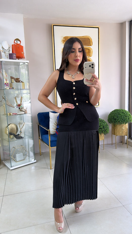 Black Skirt Set