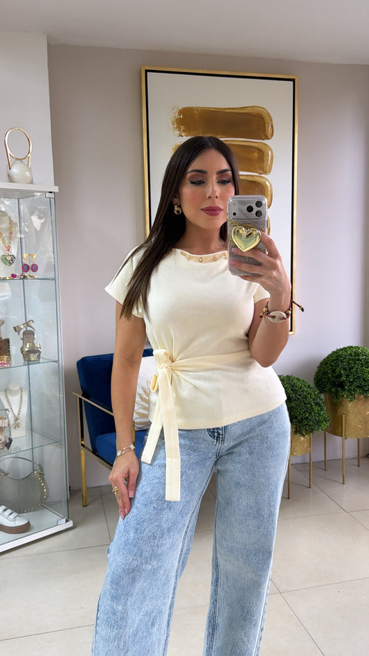 Cream Sea Details Top