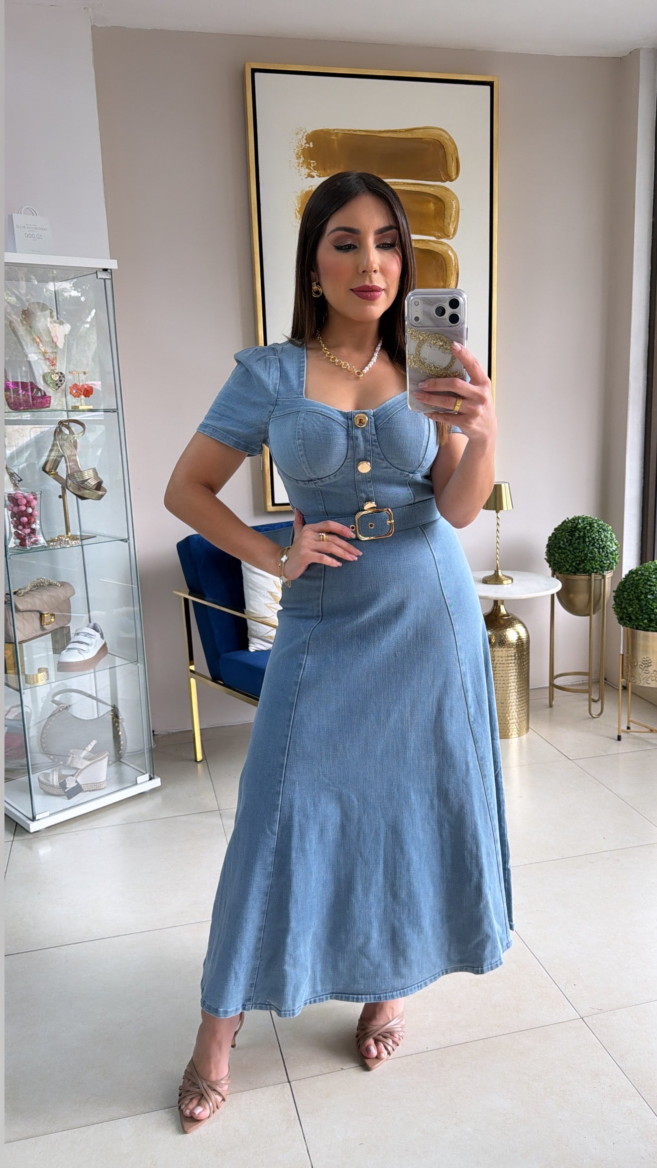 Denim Midi Dress