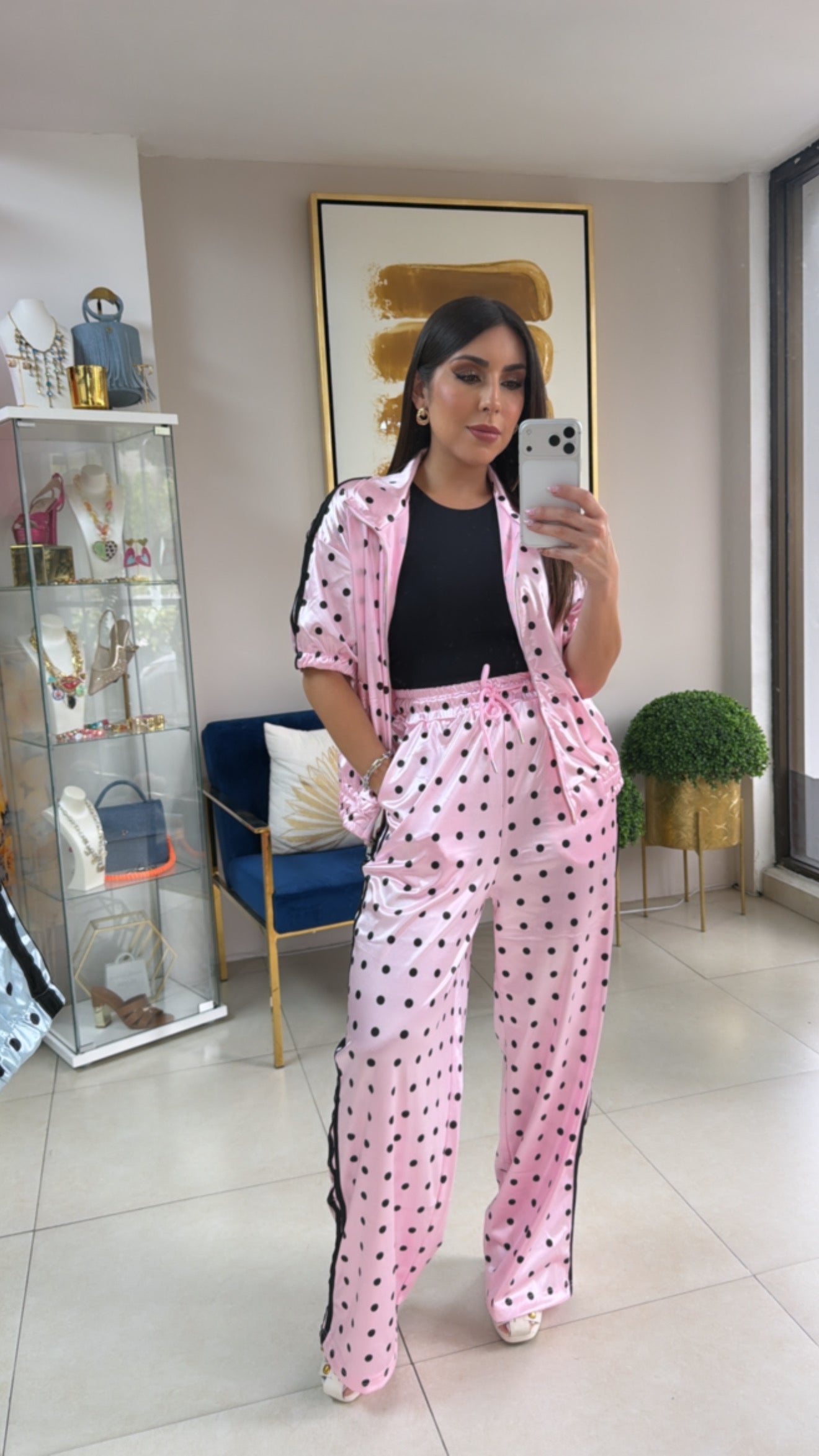 Pink Polka Travel Set