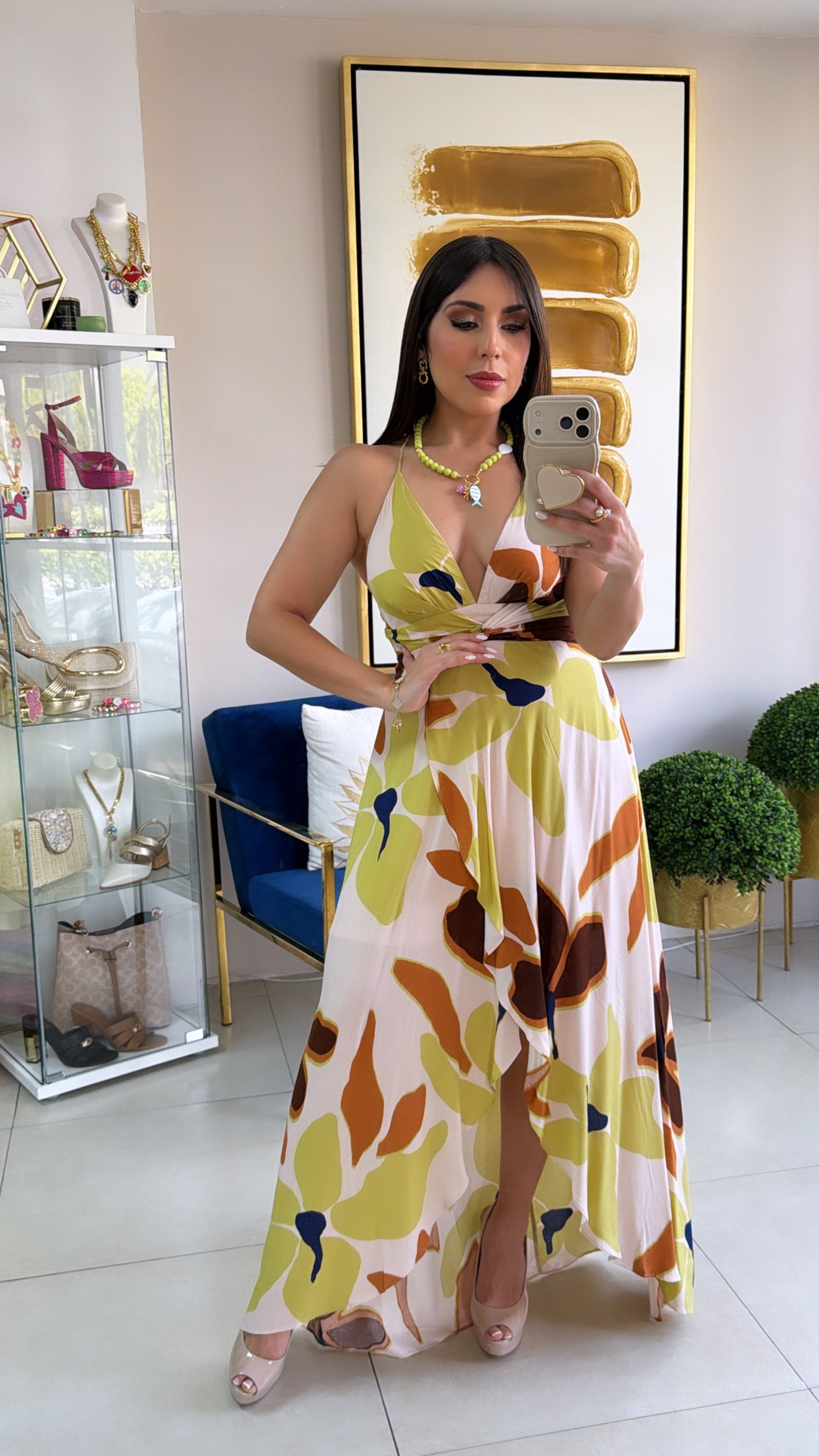 Assymetric Floral Dress