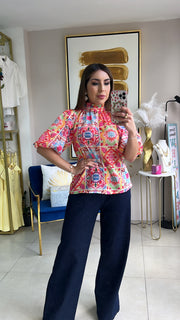 Mosaic Print Top