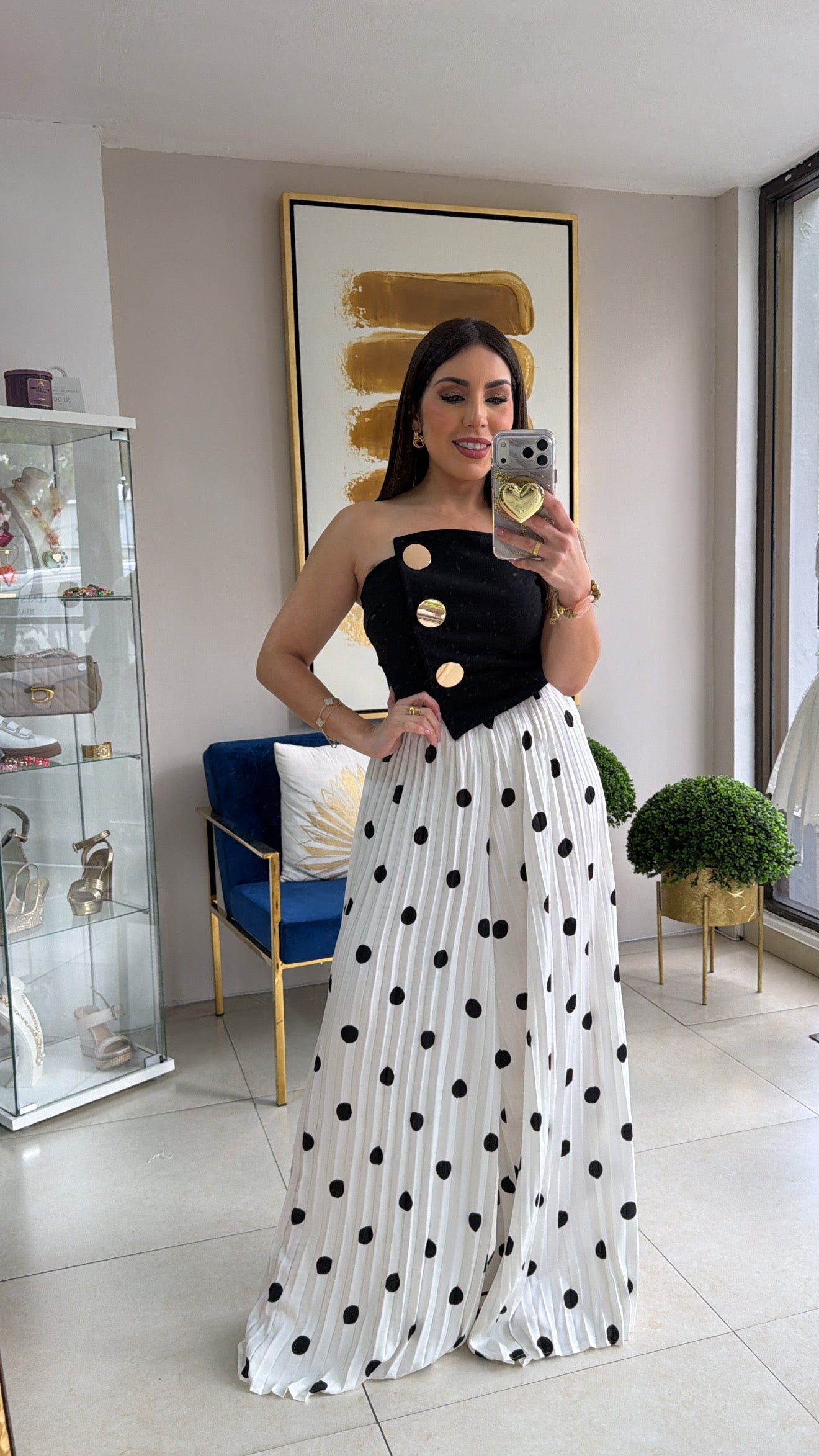 Polkadots Black Jumpsuit