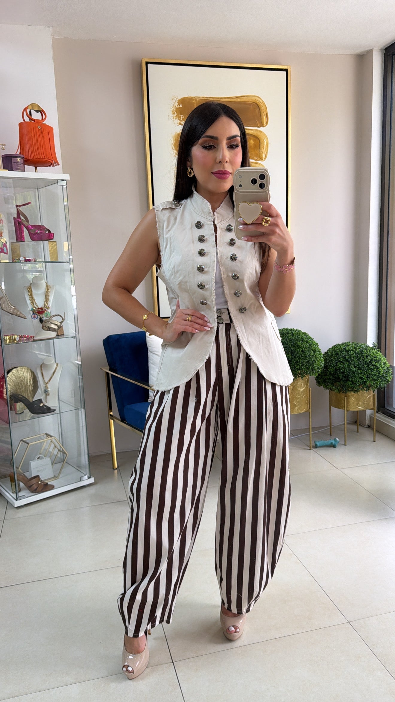 Vest Napoleon Rojo Crema