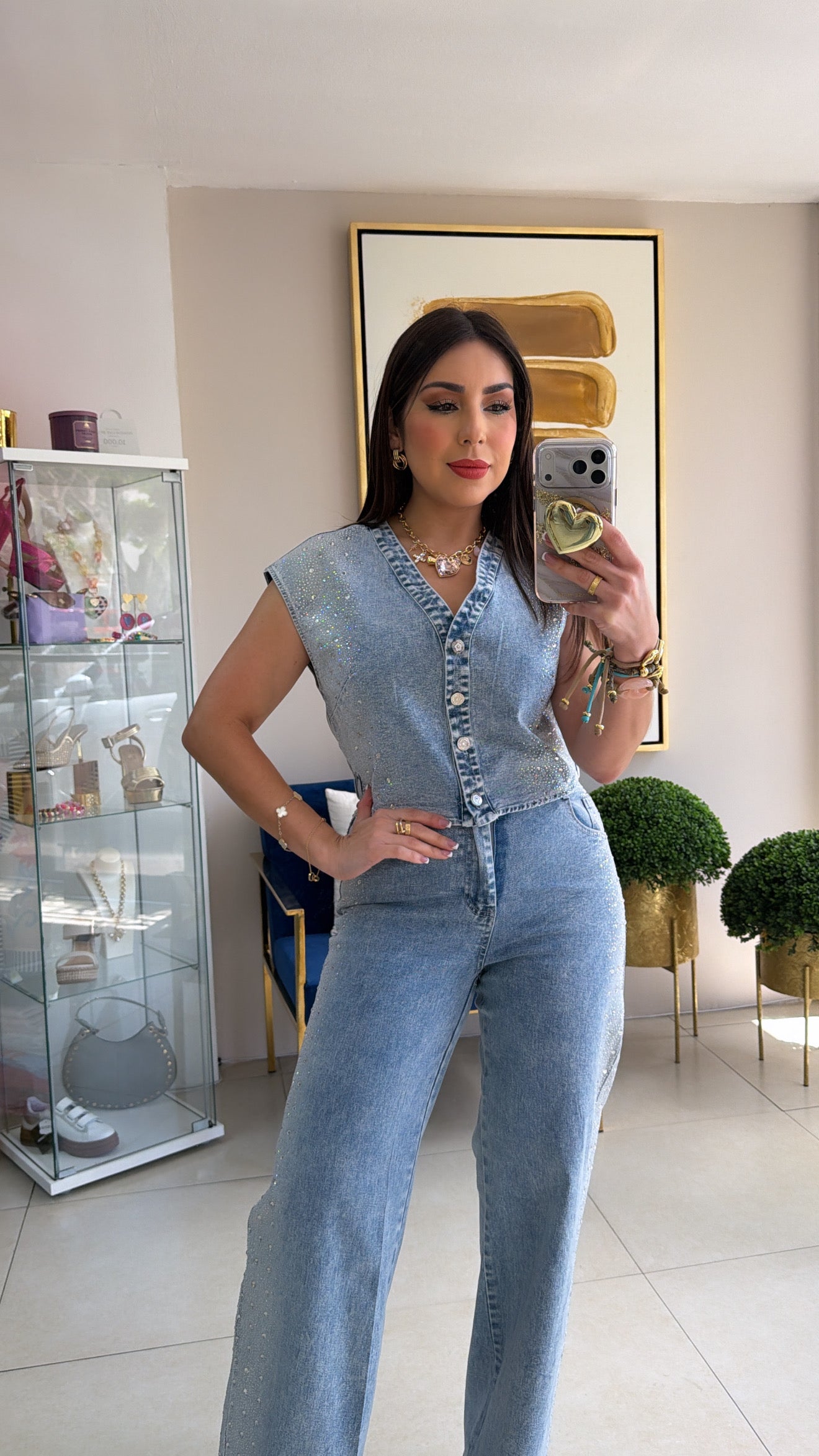 Glitter Ombre Denim Set