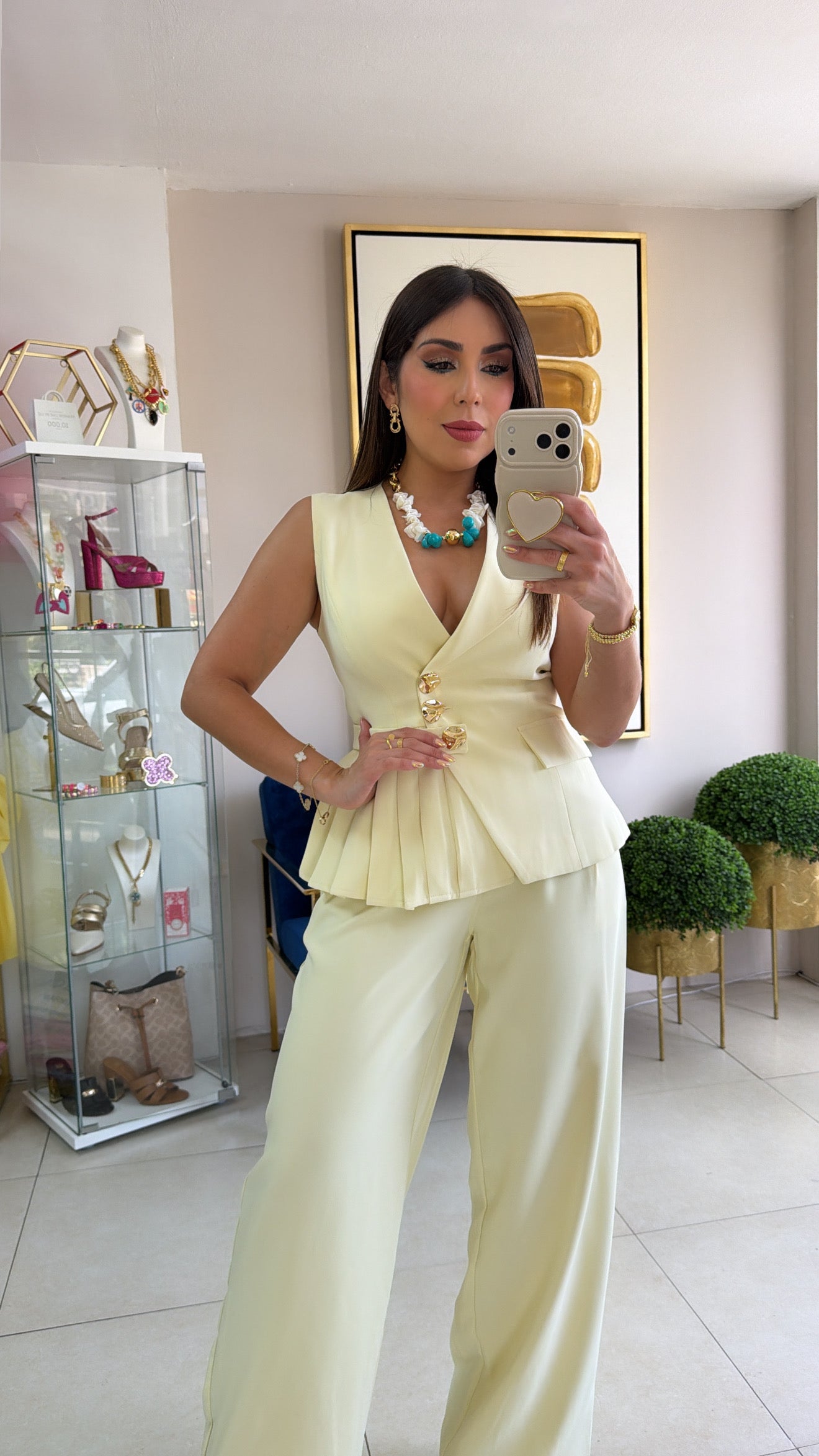 Butter Yellow Vest Set
