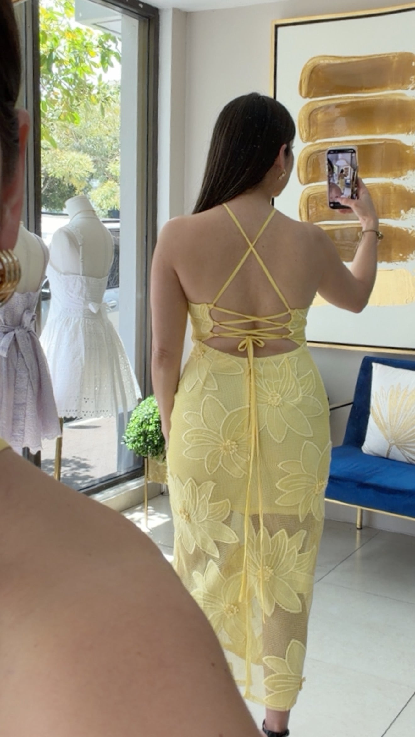 Yellow Embroidery Dress