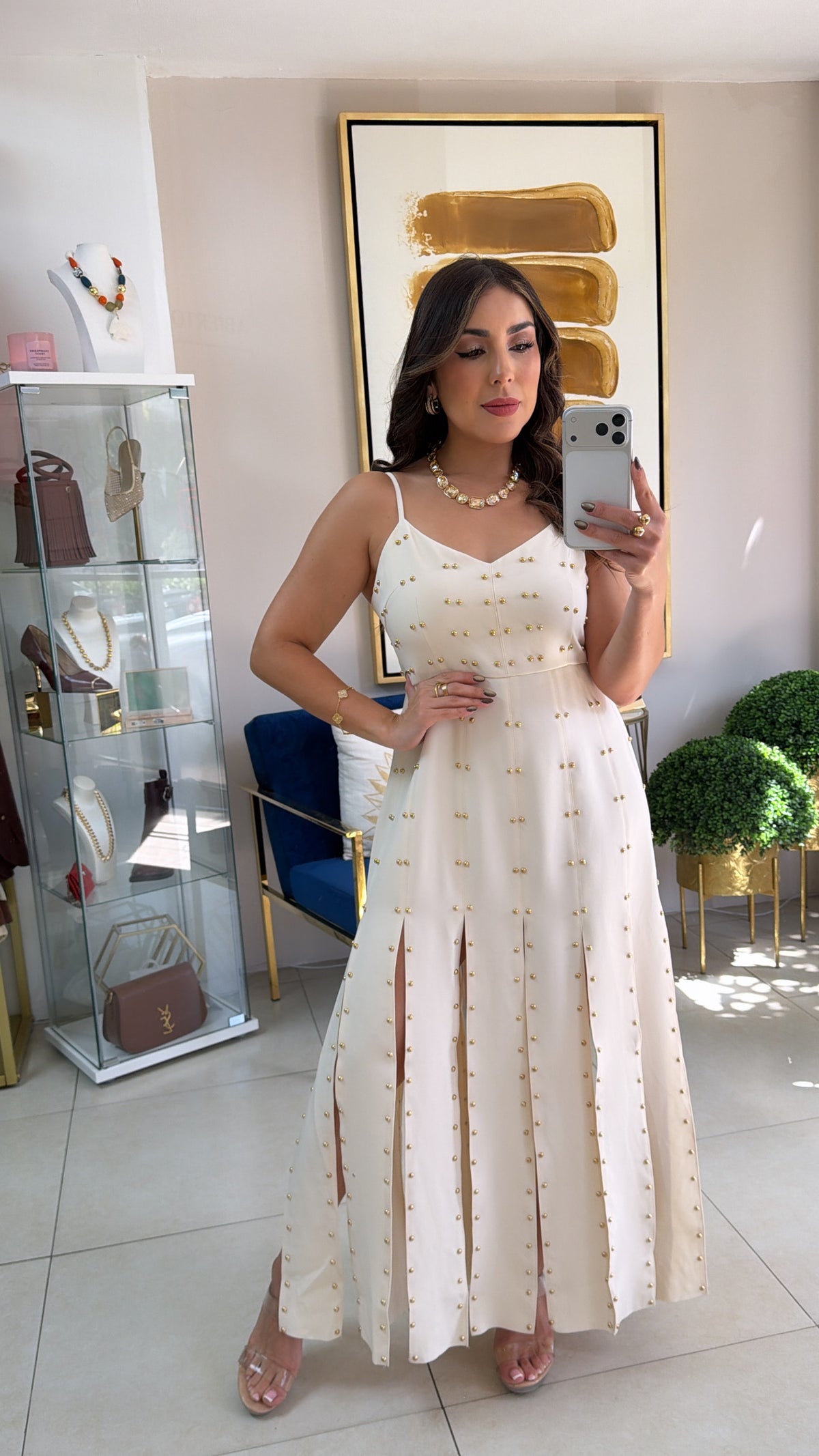 Cream & Gold Dress