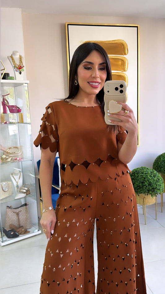 Brown Lasercut Top