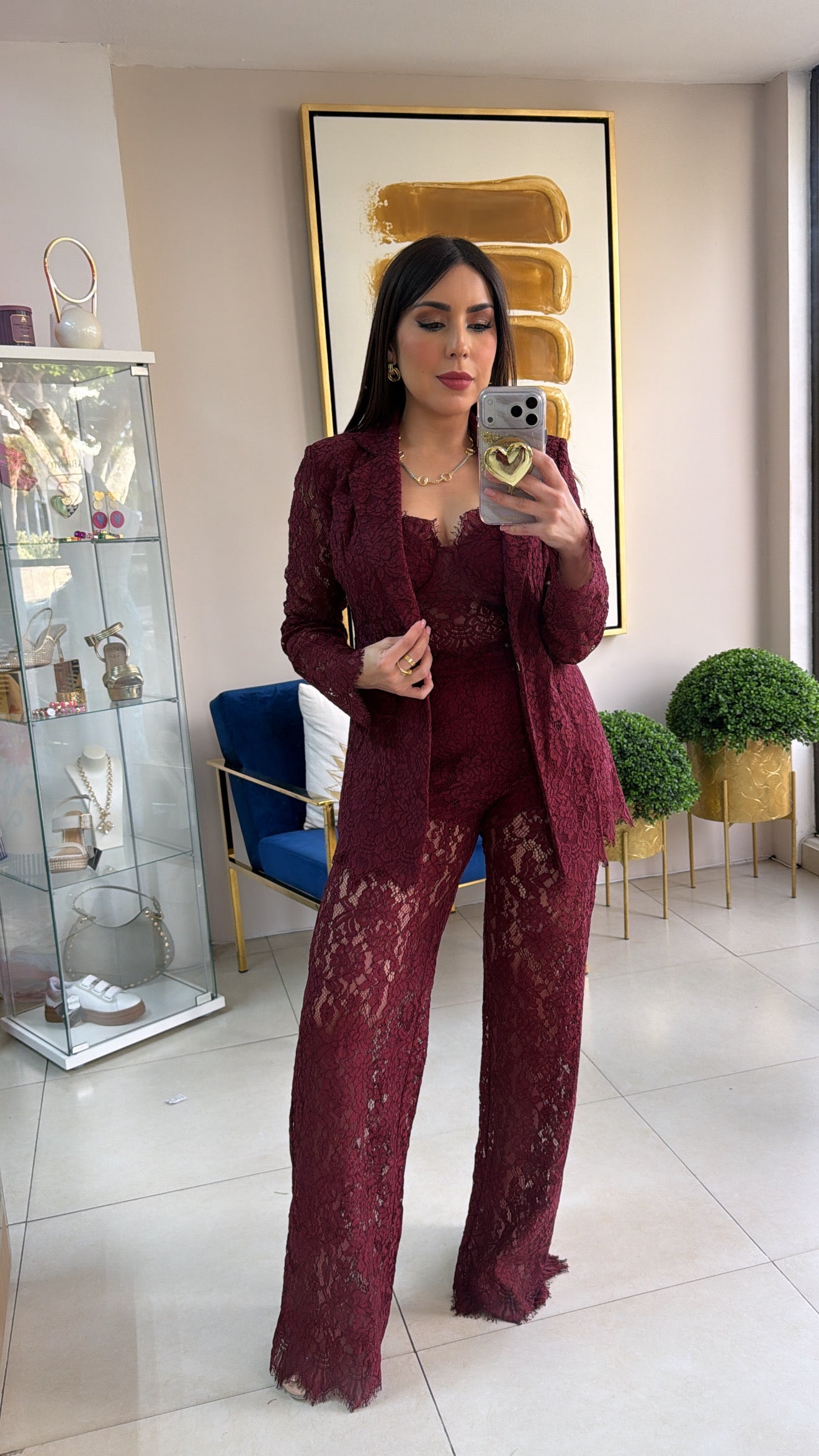 Wine Lace 3 Piece Set