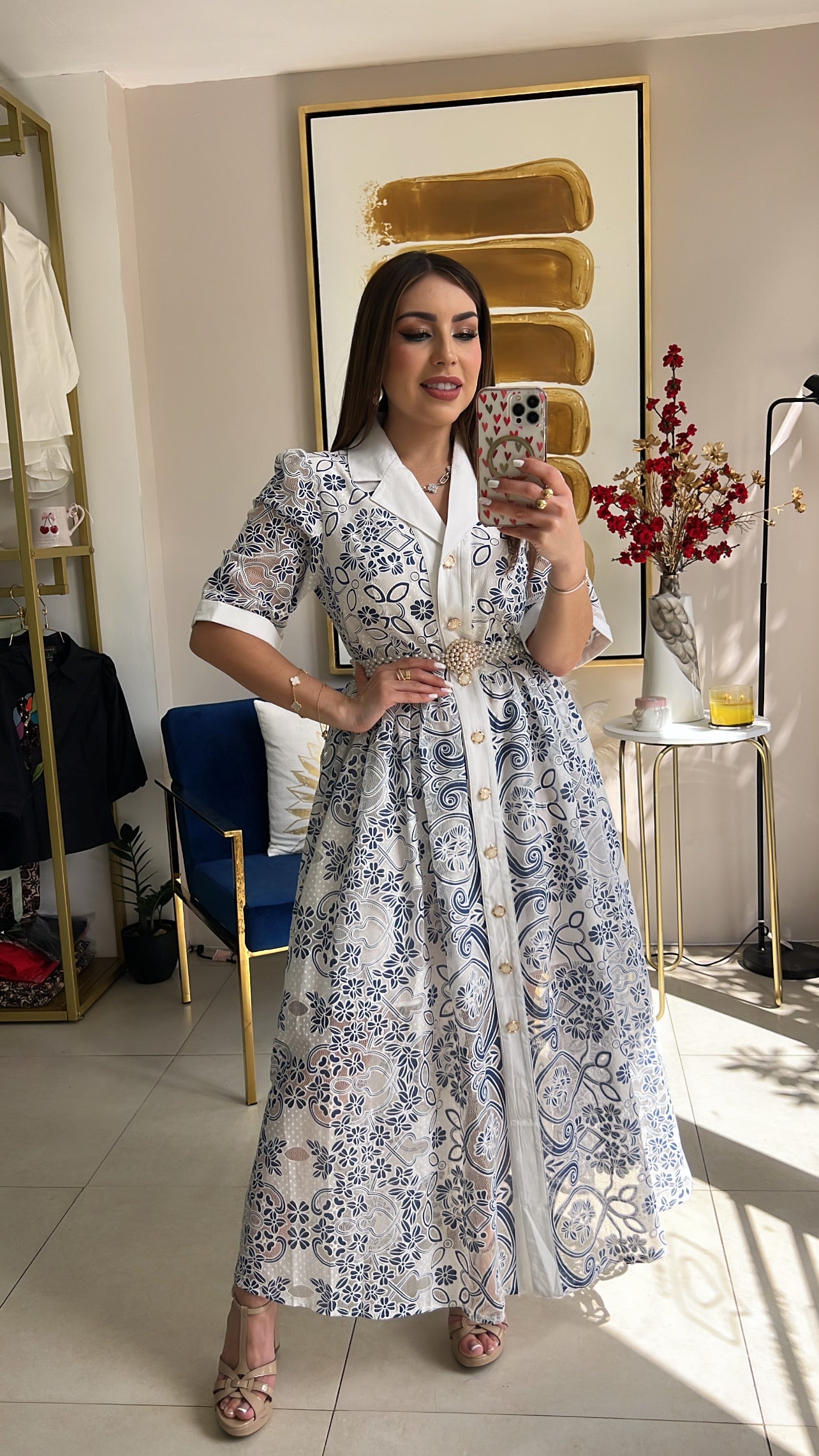 Floral Embroidery Dress