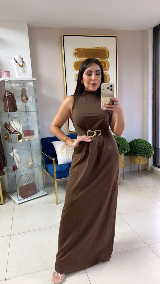 Brown Long Dress