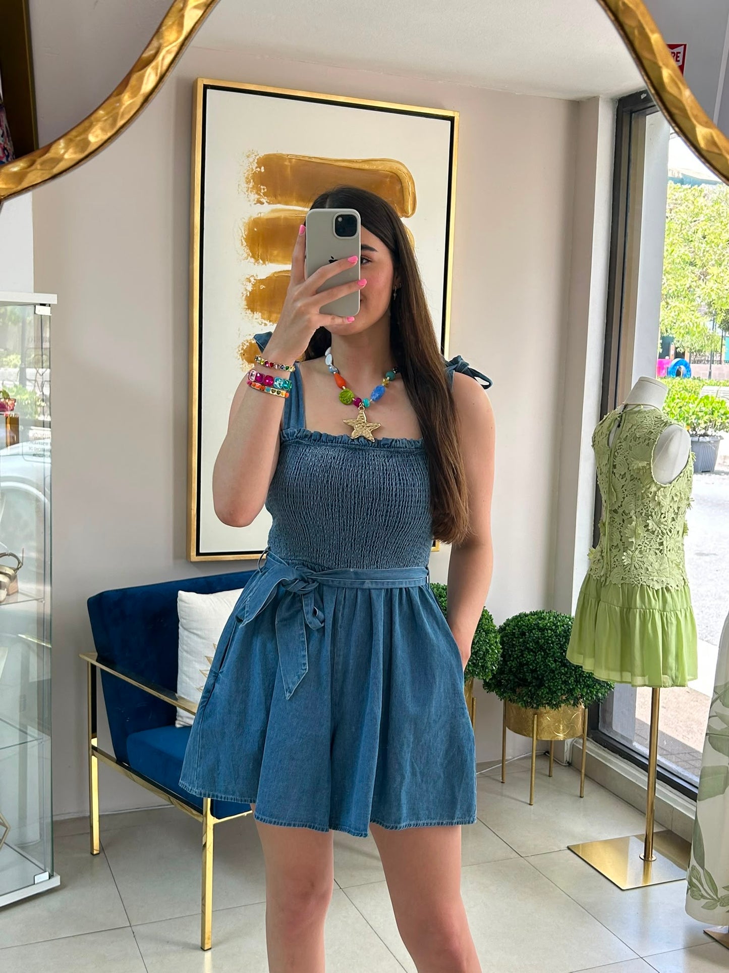 Denim Romper