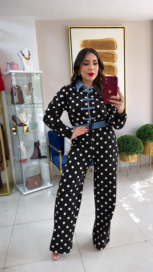 Black Polka Travel Set