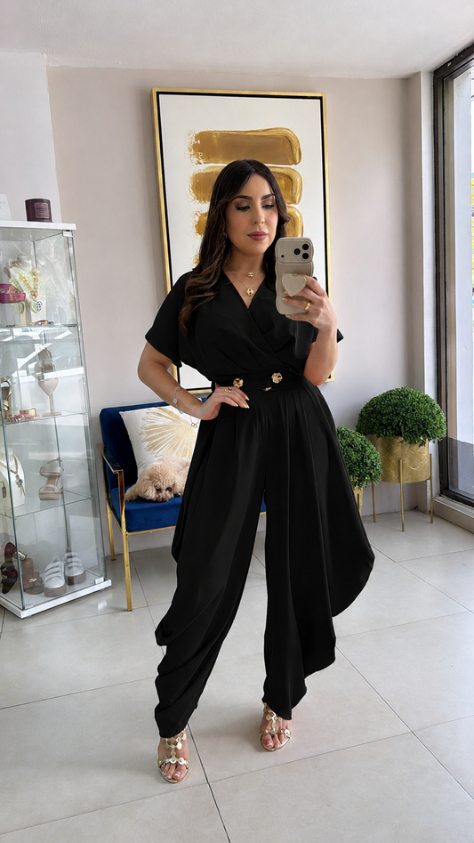 Black Bombacho Set