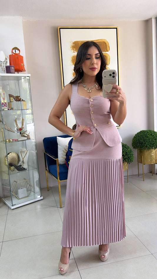 Mauve Skirt Set
