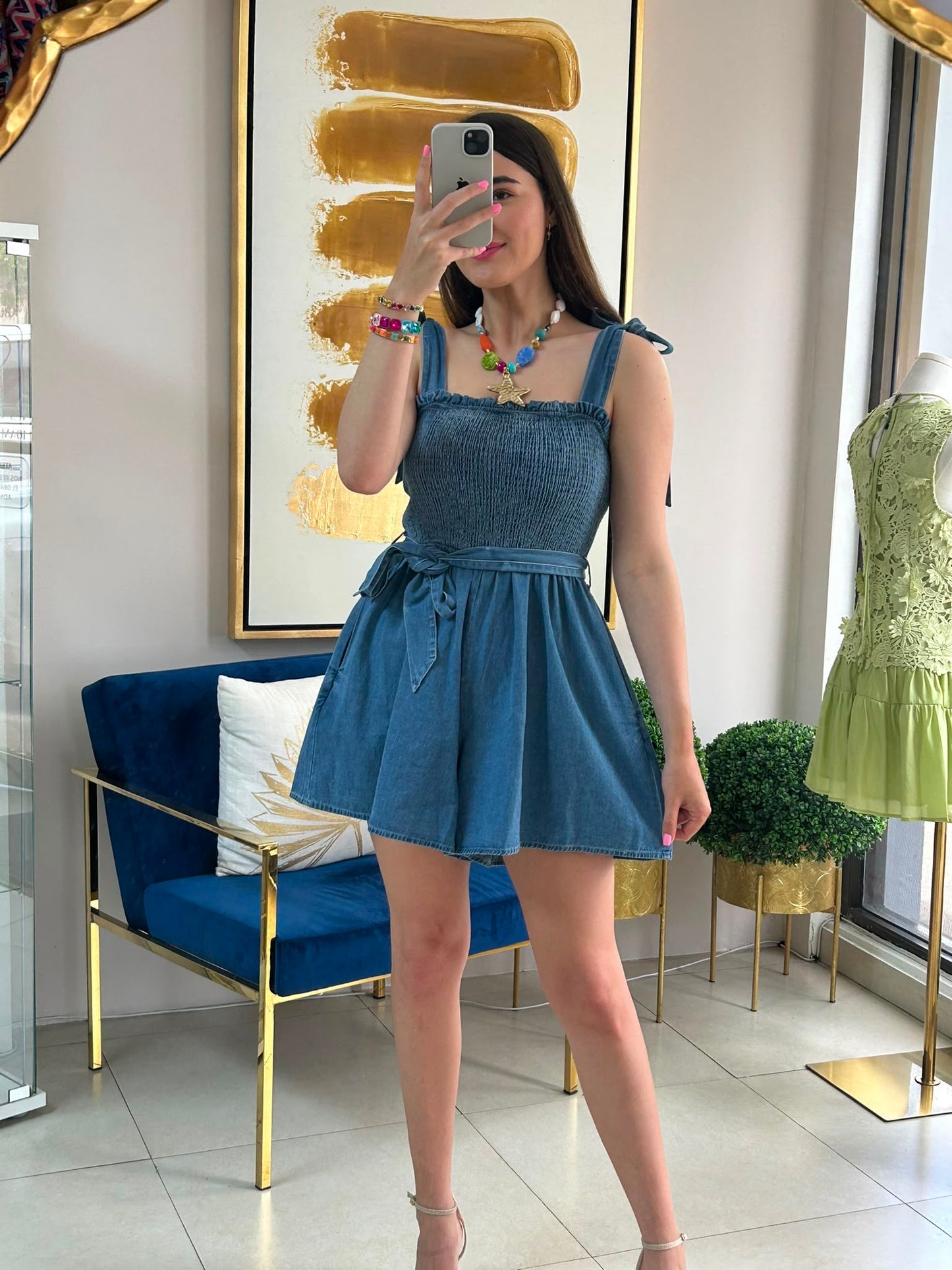 Denim Romper