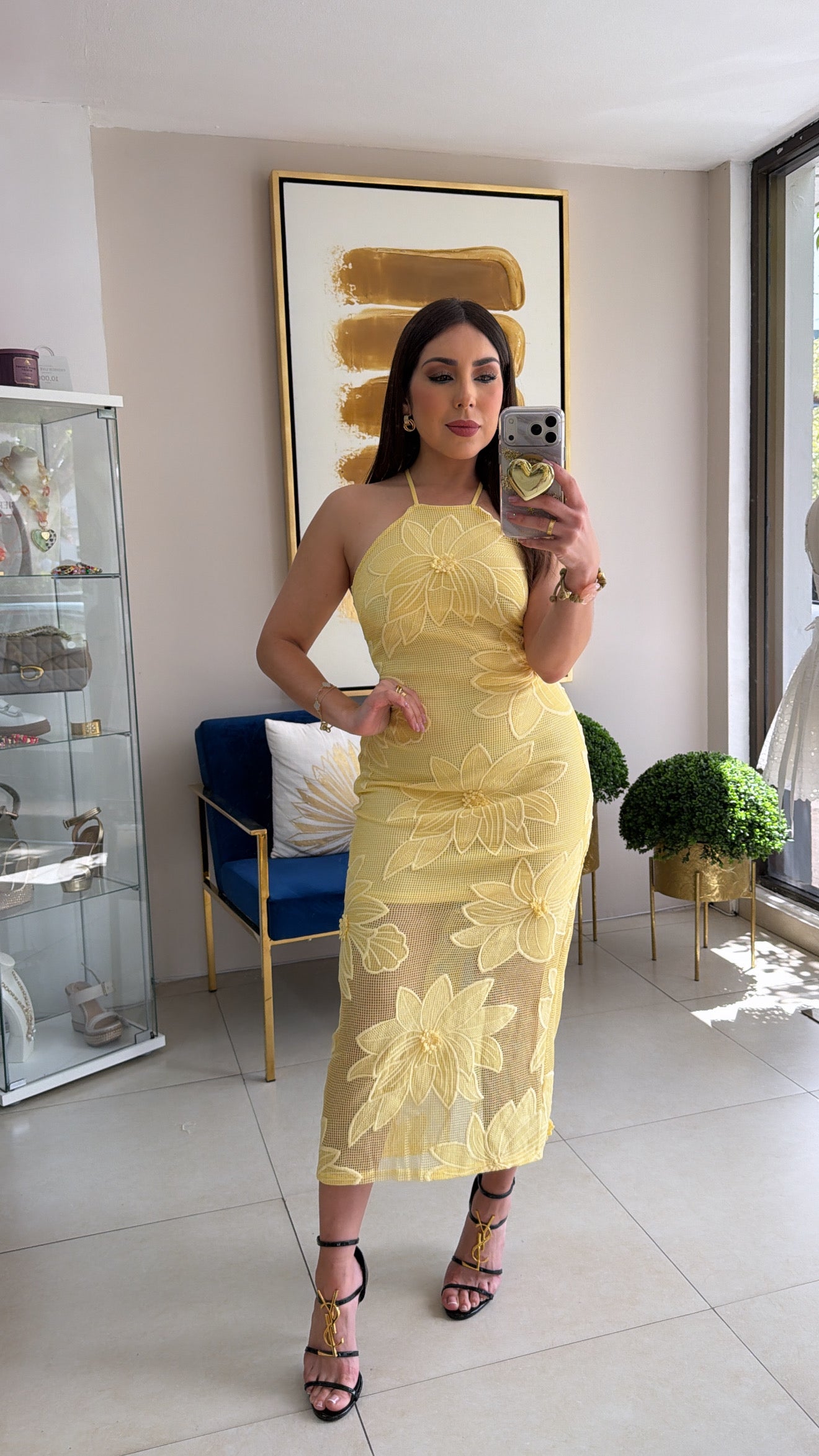 Yellow Embroidery Dress