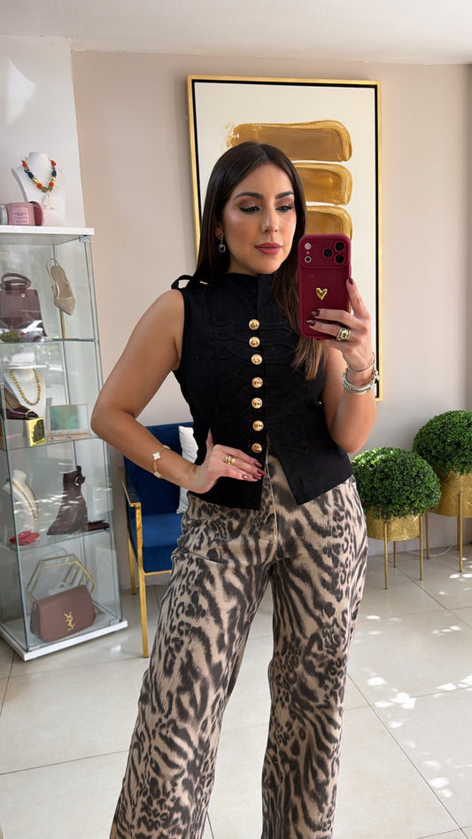 Black Napoleón Top