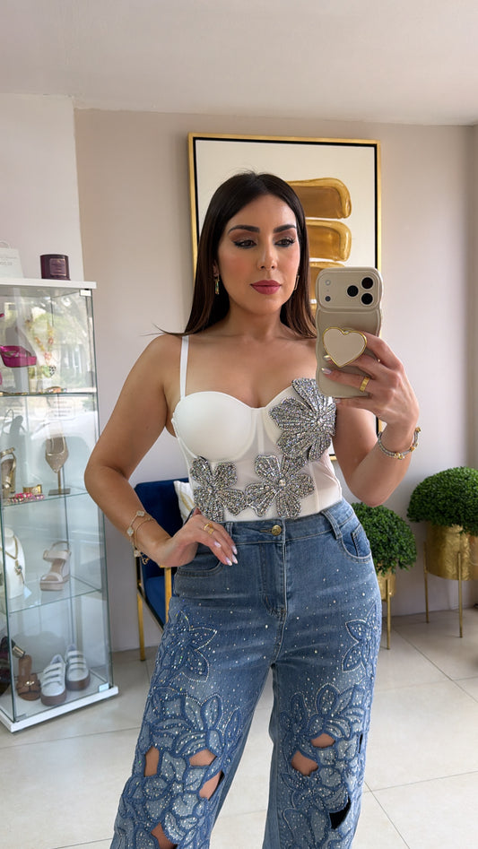 White Corset Top