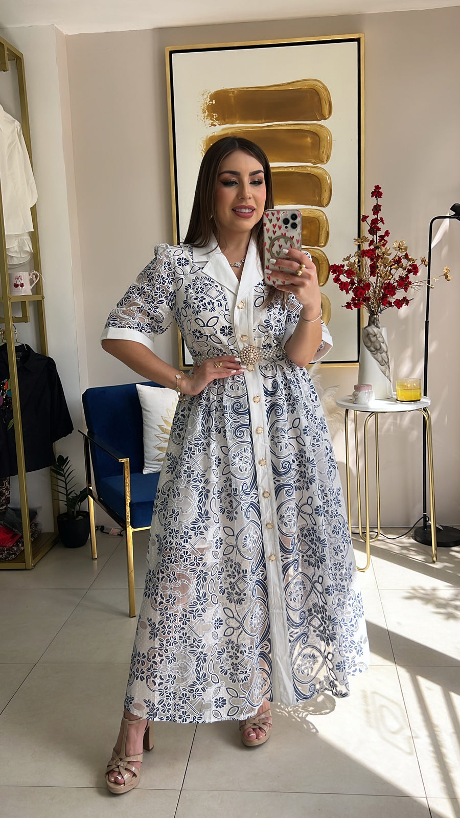 Floral Embroidery Dress