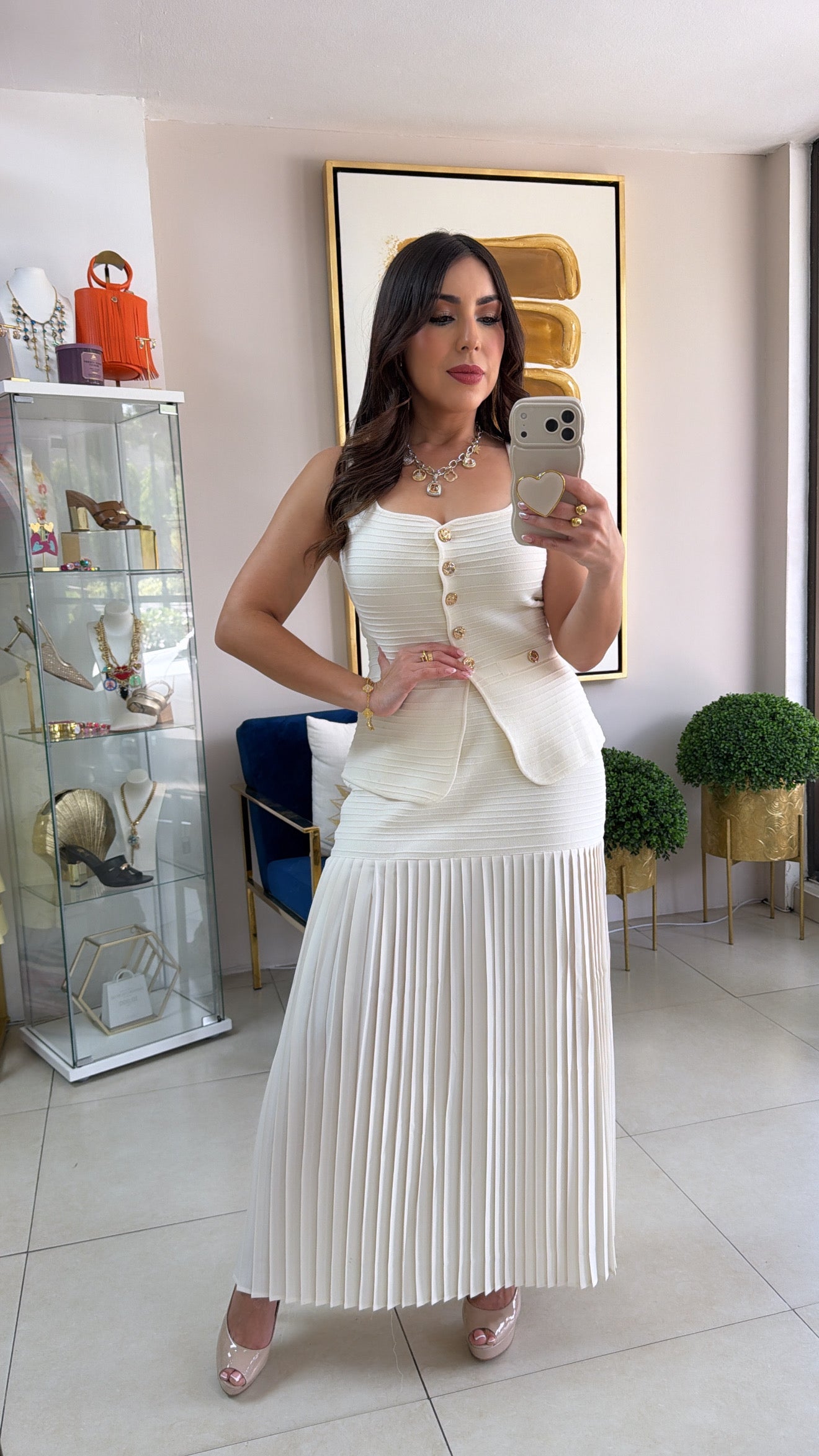 Ivory Skirt Set