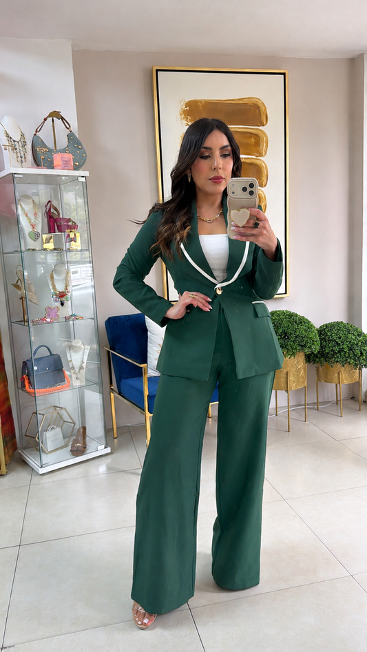 Green Blazer Set