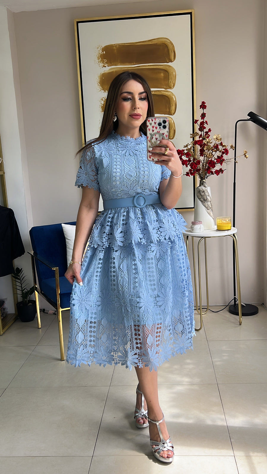BabyBlue Crochet Dress
