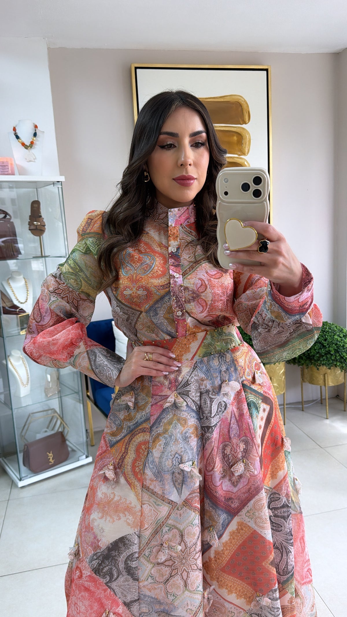Paisley Print Skirt Set