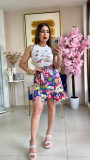 Puerto Rico Wrap Skirt Short