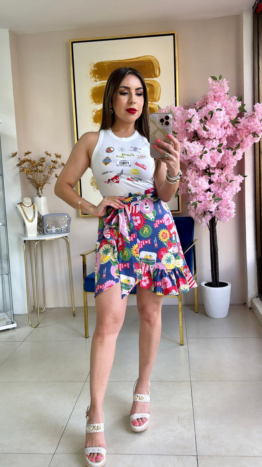 Puerto Rico Wrap Skirt Short